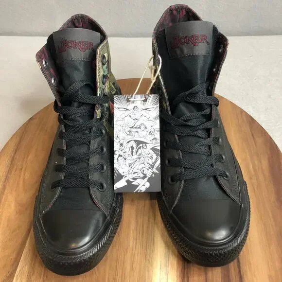 Converse NEW DC Comics Batman The Joker Black‎ Face Old Print Mens 7 Womens 9